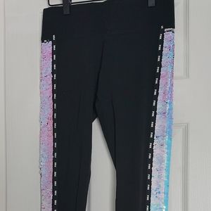 PINK Victoria's Secret sequin cotton yoga leggings